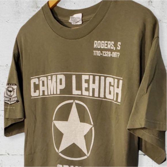 ☆ "Custom Marvel Comics" ☆ Camp  Lehigh / (Steve Rogers) Men's Tee - Picture 1 of 8